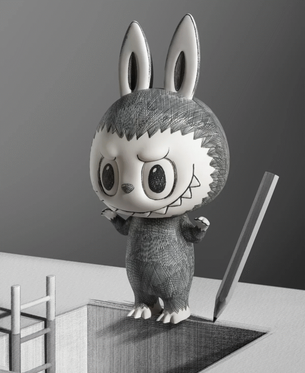 MEGA LABUBU 400% Sketch - Image 3